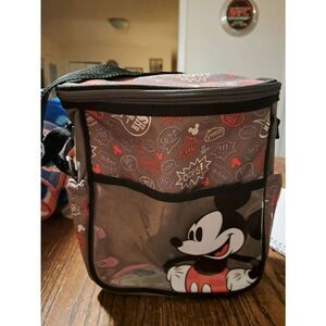 Disney Baby Mickey Mouse Small Diaper Bag 2013 Gray Red White Black Has Spots